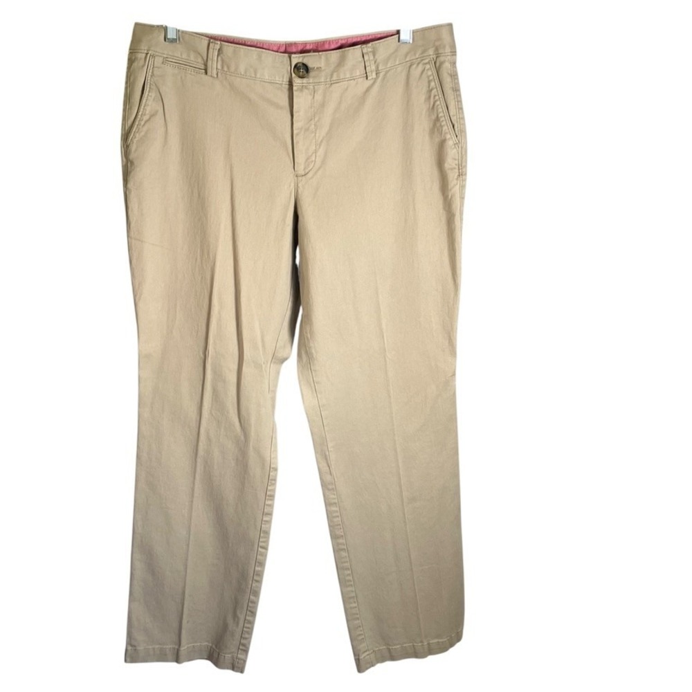 Dockers Womens Khaki Pants Size‎ 16M Beige Chino Casual Cotton Blend